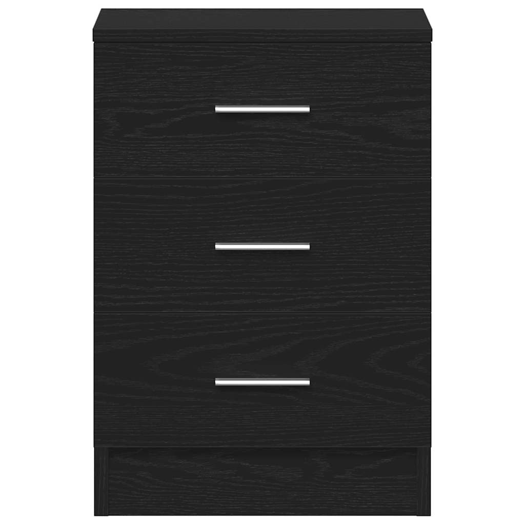 Bedside Cabinets 2 pcs Black Oak 38x35x55 cm Engineered Wood