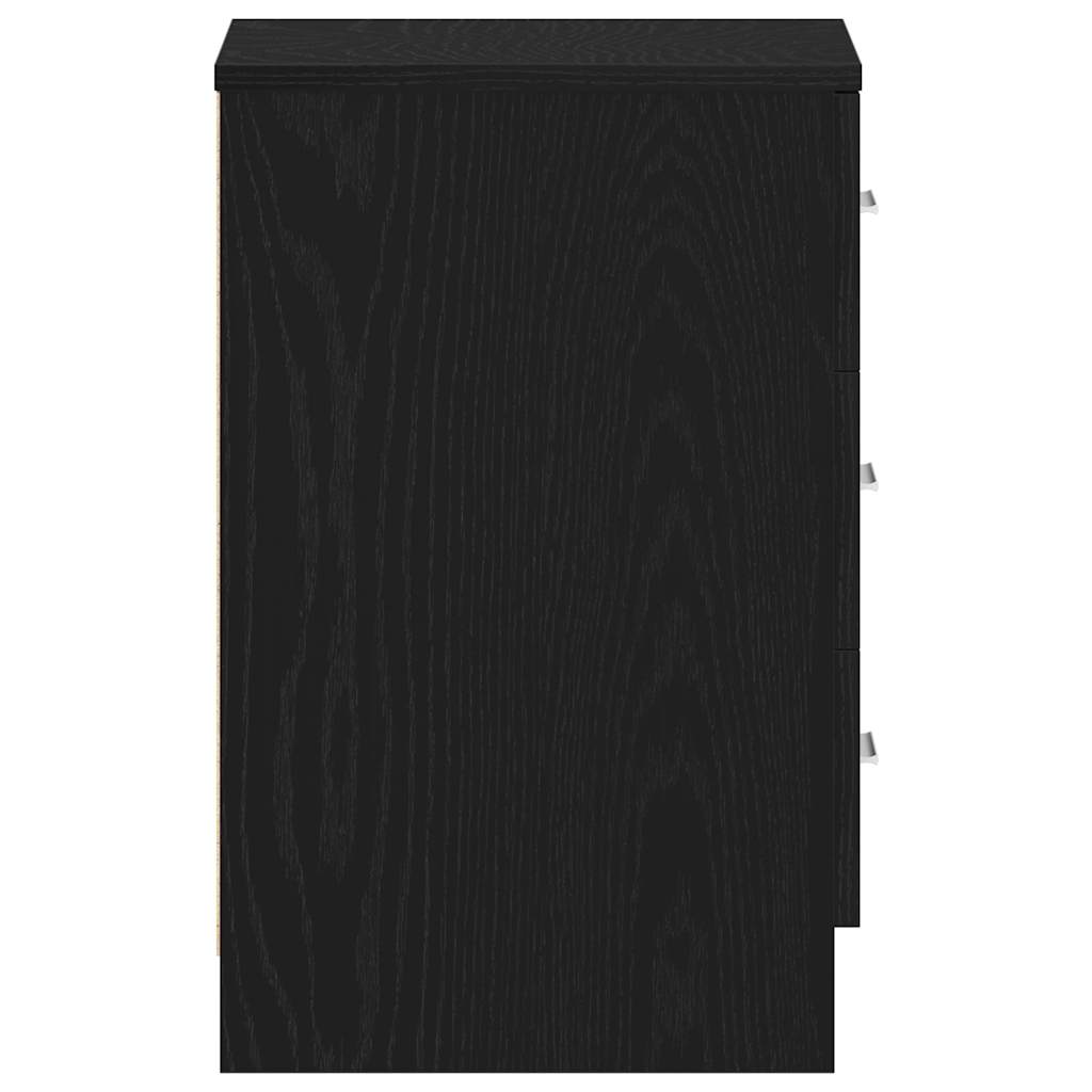Bedside Cabinets 2 pcs Black Oak 38x35x55 cm Engineered Wood