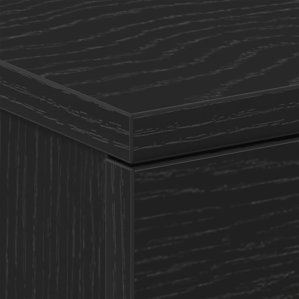 Bedside Cabinets 2 pcs Black Oak 38x35x55 cm Engineered Wood