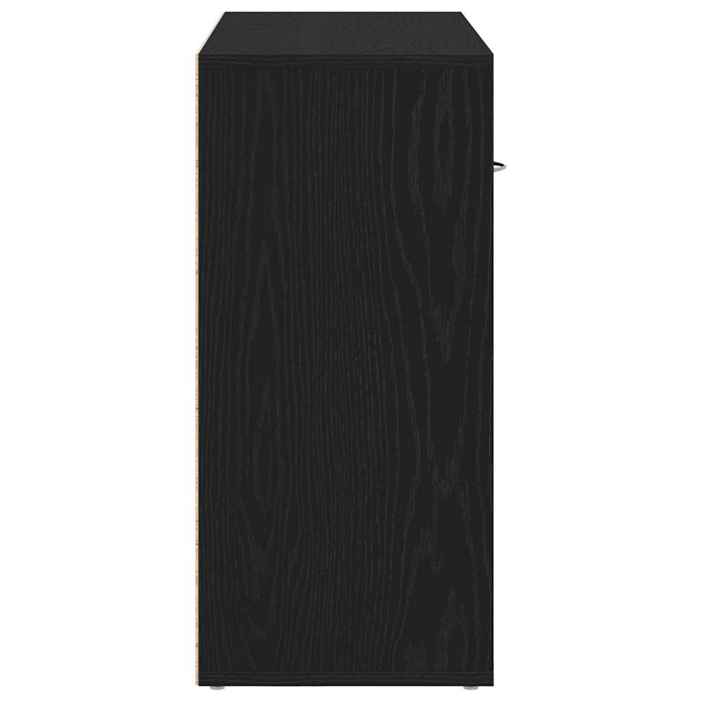 Sideboard Black Oak 88x30x64 cm Engineered Wood