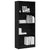 Bookcase Black oak 60 x 24 x 143 cm Engineered wood
