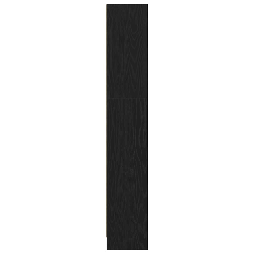 Bookcase Black Oak 60 x 24 x 143 cm Engineered Wood