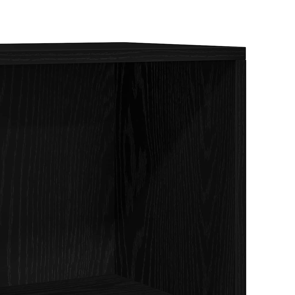 Bookcase Black oak 60 x 24 x 176 cm Engineered wood