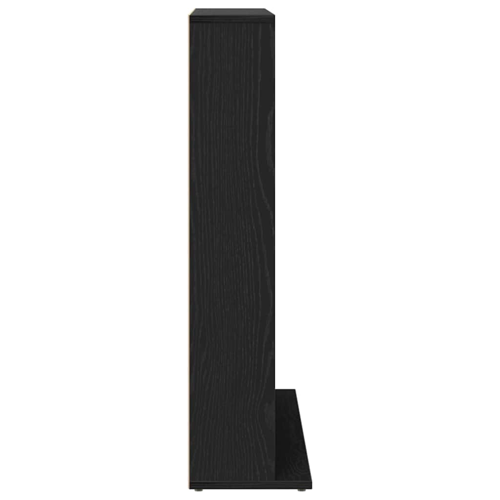 CD Cabinet Black Oak 100x23x89.5 cm Engineered Wood