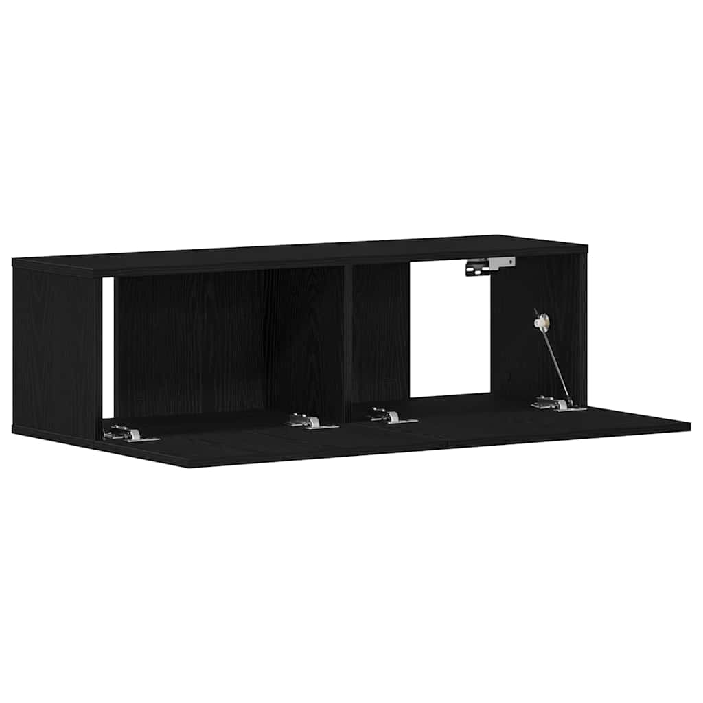 TV Cabinet 100 x 30 x 30 cm Black Oak Engineered Wood