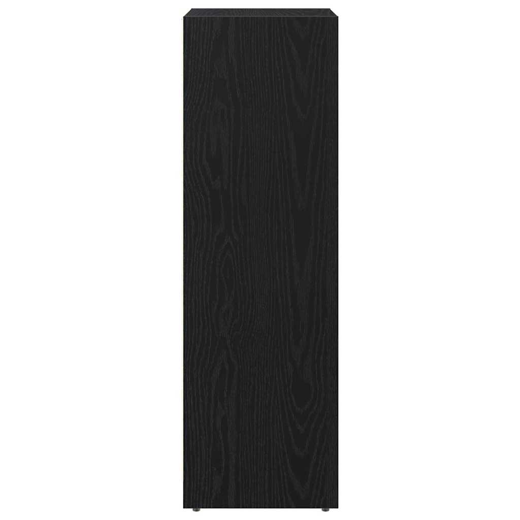 Bathroom Cabinet Black Oak 30 x 30 x 95 cm Engineered Wood