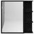 Bathroom Mirror Cabinet with Door Black oak 62.5 x 20.5 x 64 cm