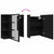 Bathroom Mirror Cabinet with Door Black oak 62.5 x 20.5 x 64 cm