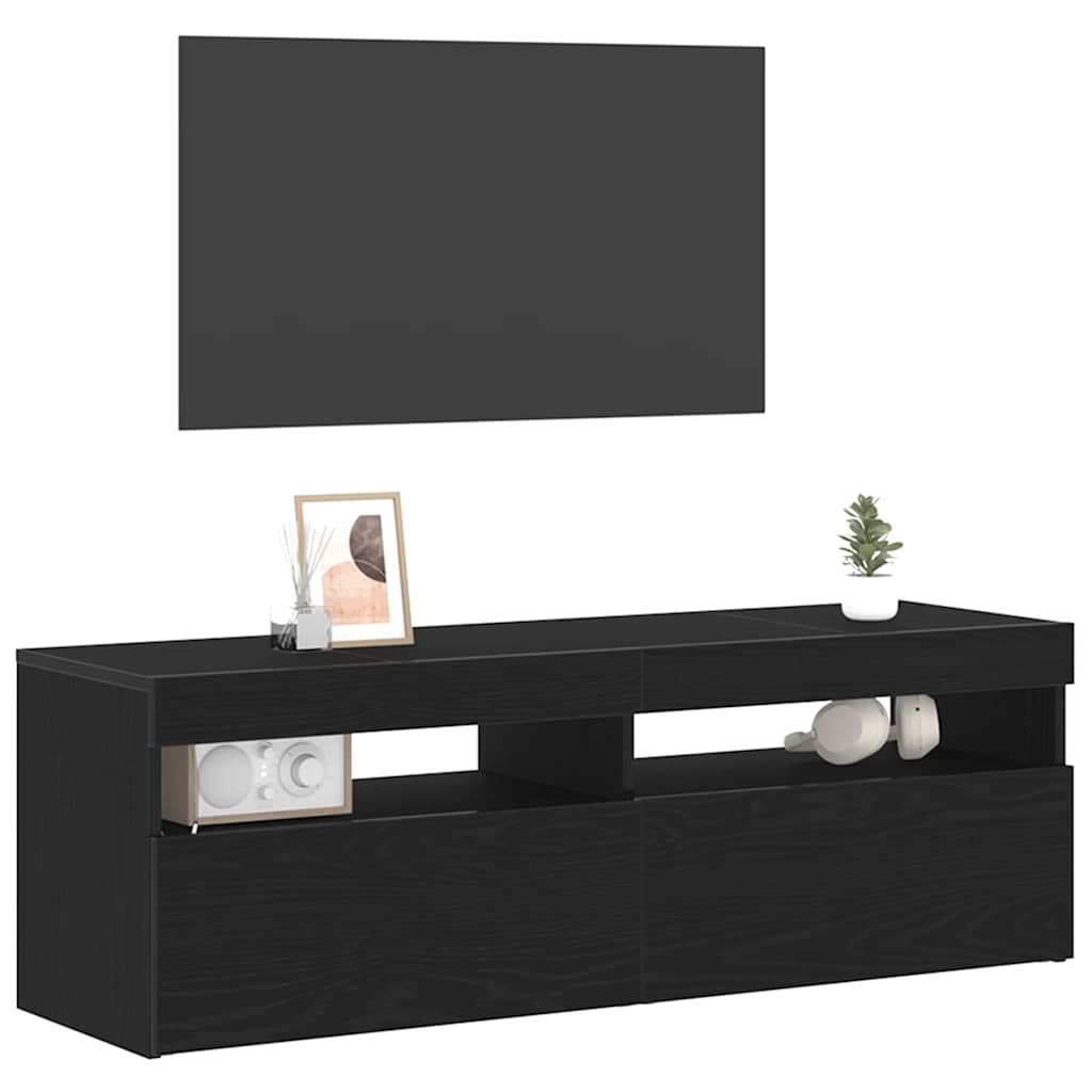 TV Cabinet 120 x 35 x 40 cm Black Oak Engineered Wood