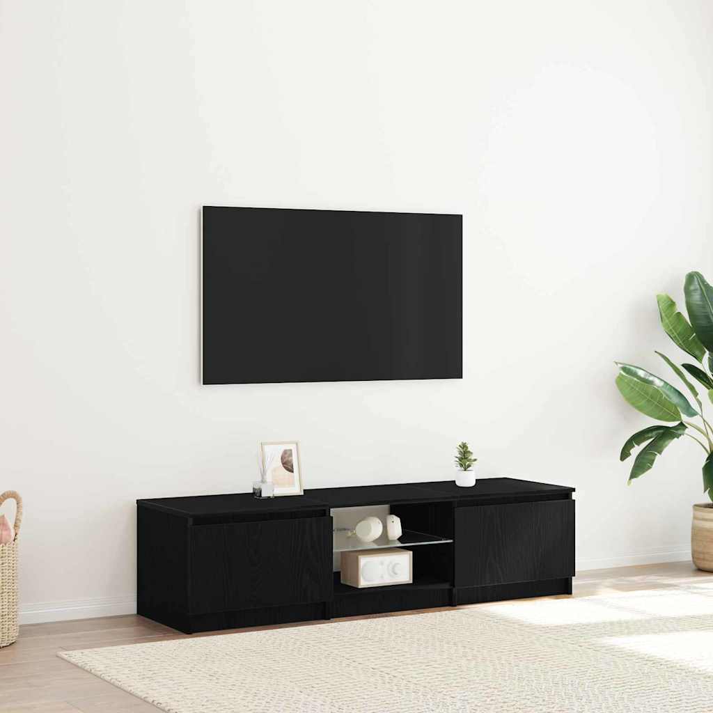 TV Cabinet 140 x 38,5 x 36 cm Black Oak Engineered Wood