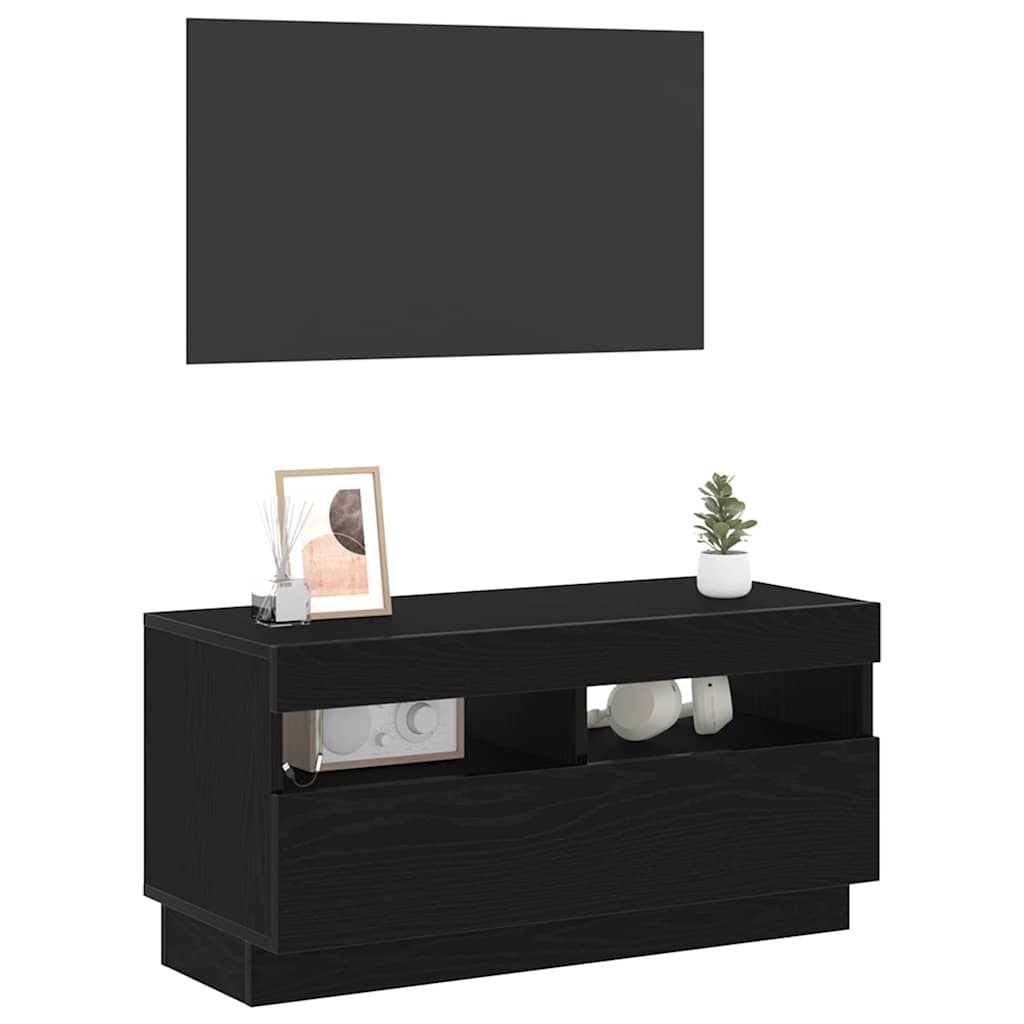 TV Cabinet 80 x 35 x 40 cm Black Oak Engineered Wood