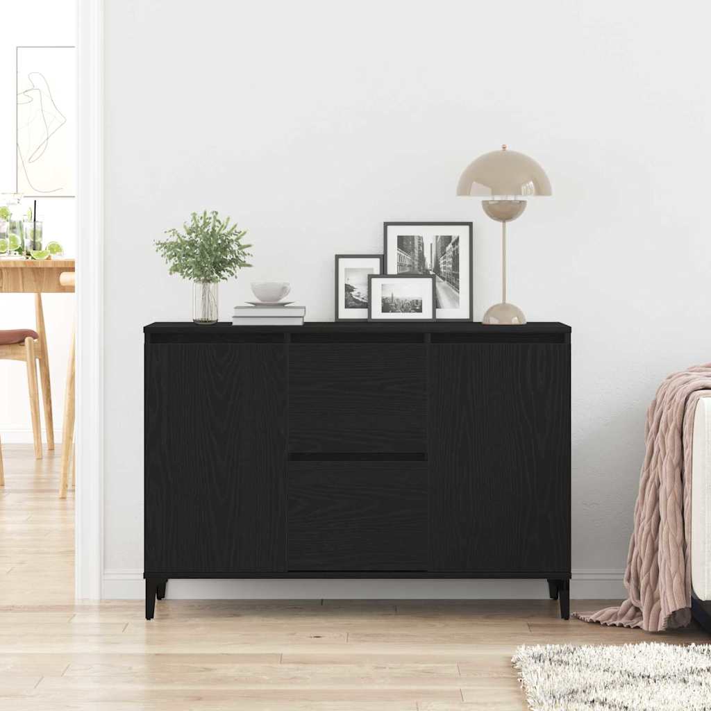 Sideboard Black Oak 104 x 35 x 70 cm Engineered Wood