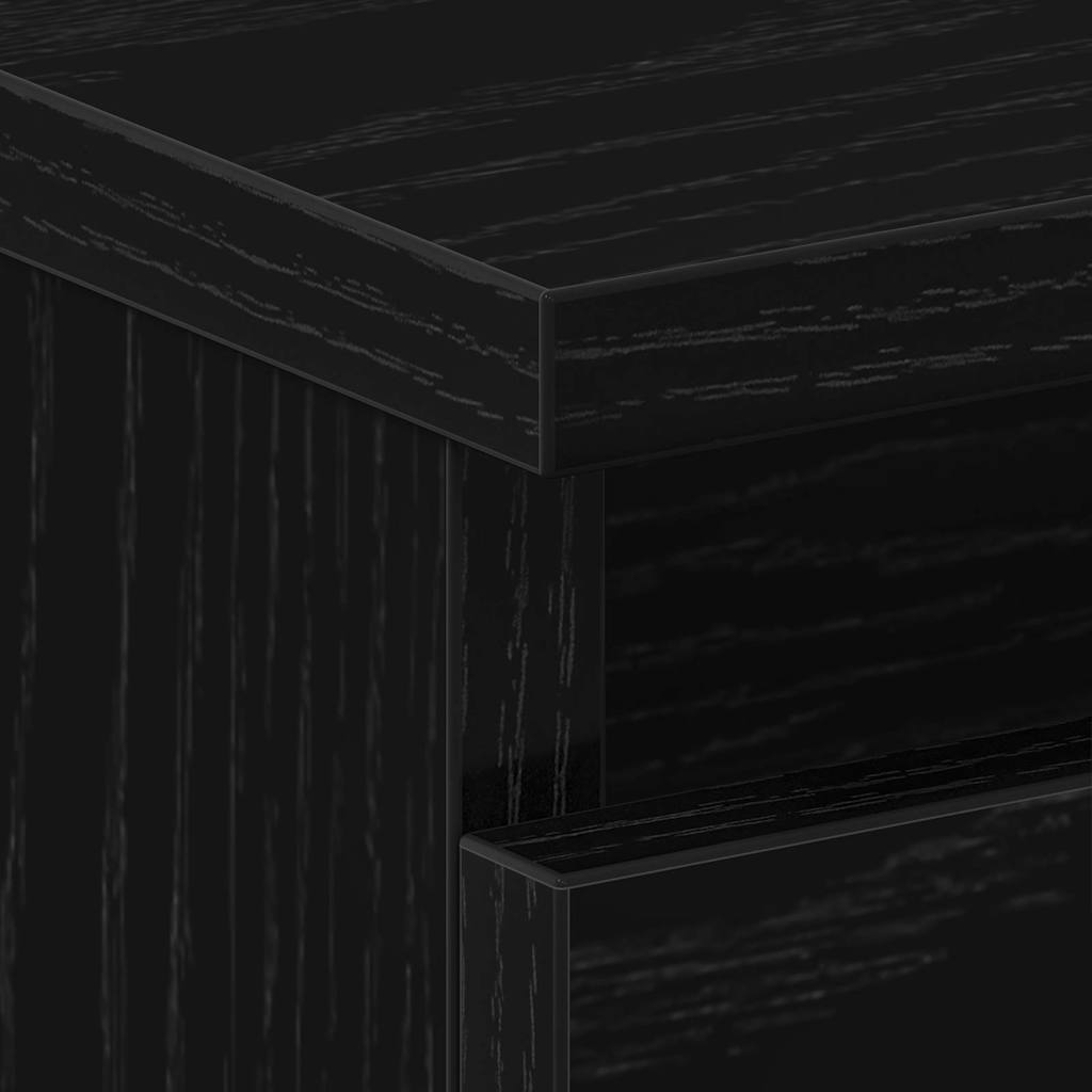Bedside Cabinet Black Oak 40 x 35 x 62,5 cm Engineered Wood
