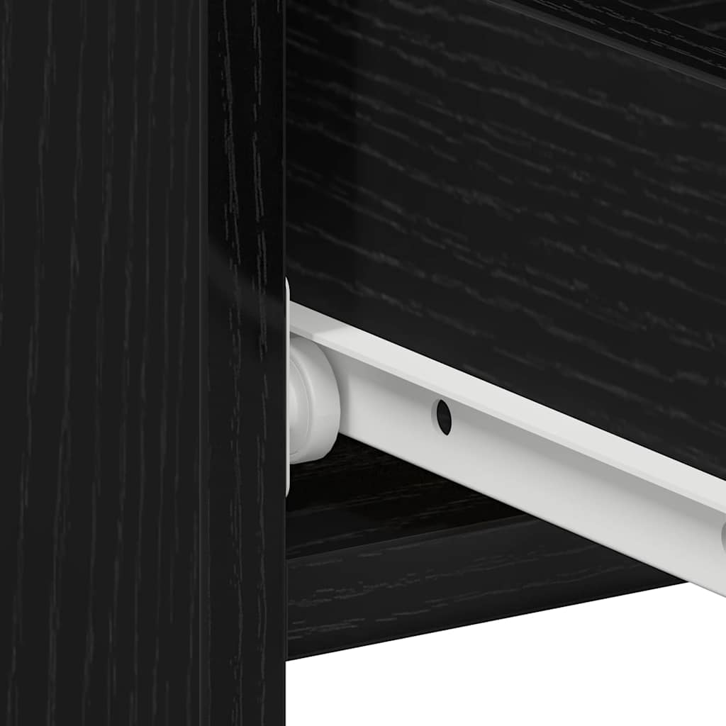 Bedside Cabinet Black Oak 40 x 35 x 62,5 cm Engineered Wood