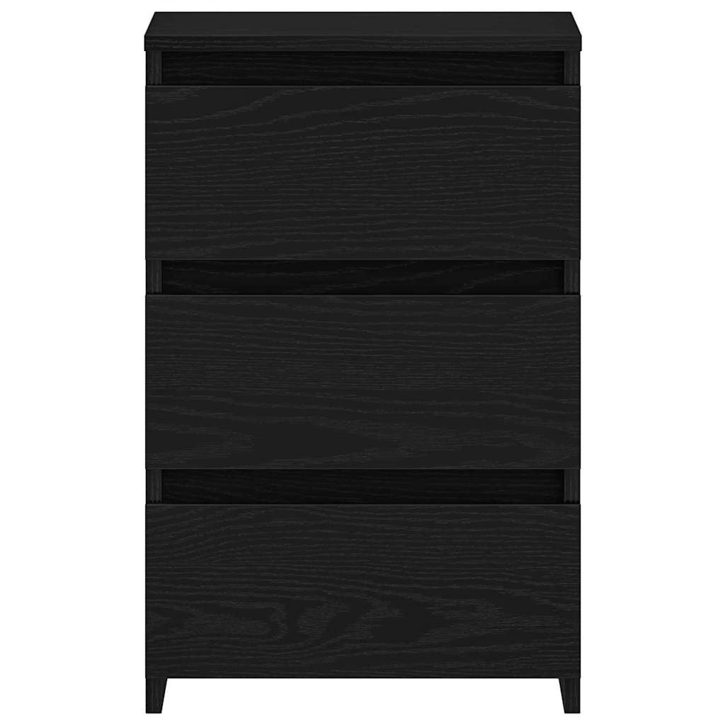 Bedside Cabinet with Drawer 2 pcs Black Oak 40 x 35 x 62,5 cm