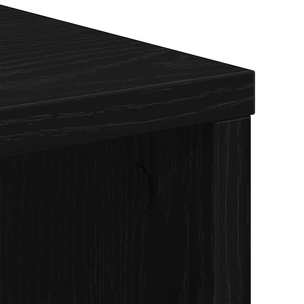 Storage Cabinet Black Oak 60 x 53 x 72,5 cm Engineered Wood