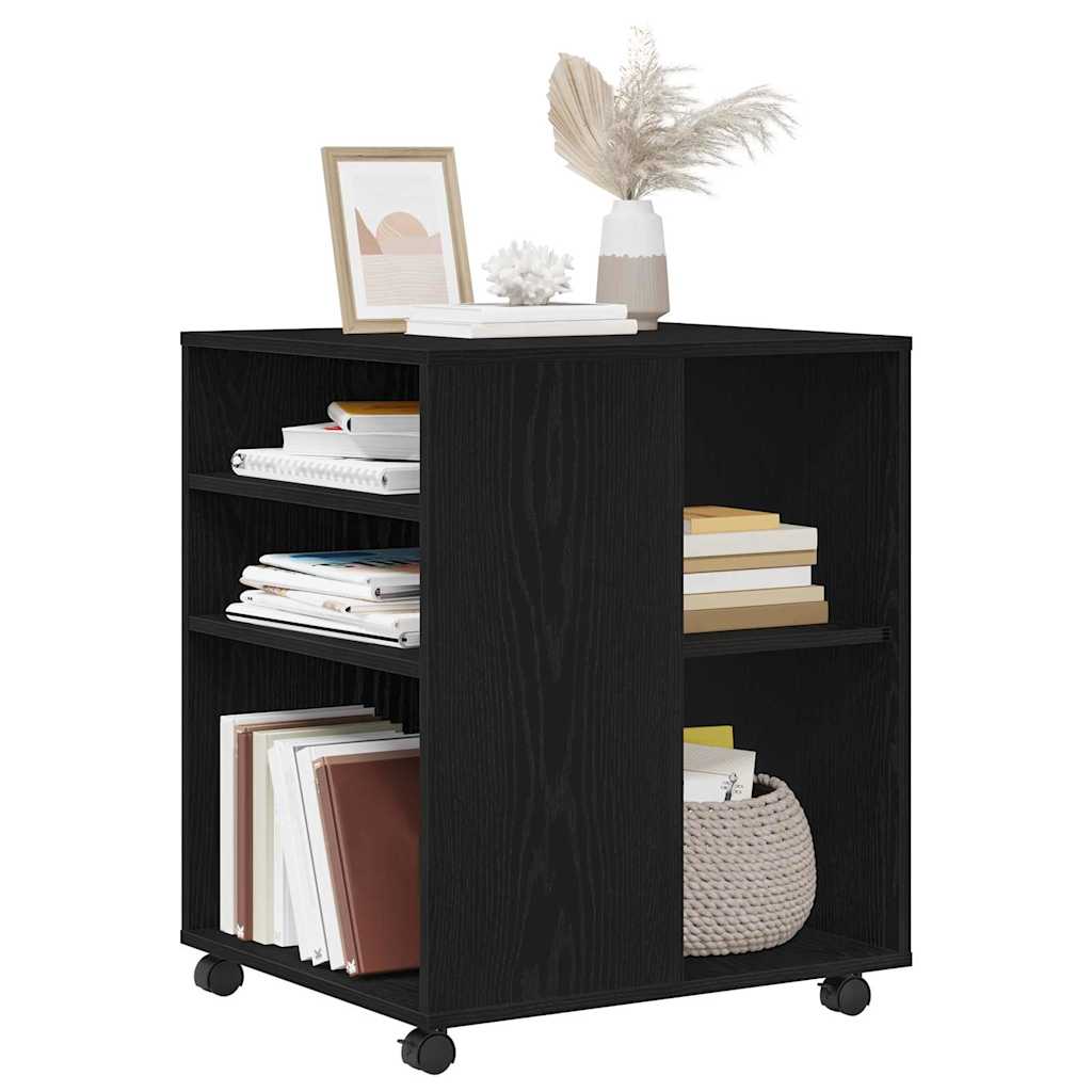 Storage Cabinet Black Oak 60 x 53 x 72,5 cm Engineered Wood