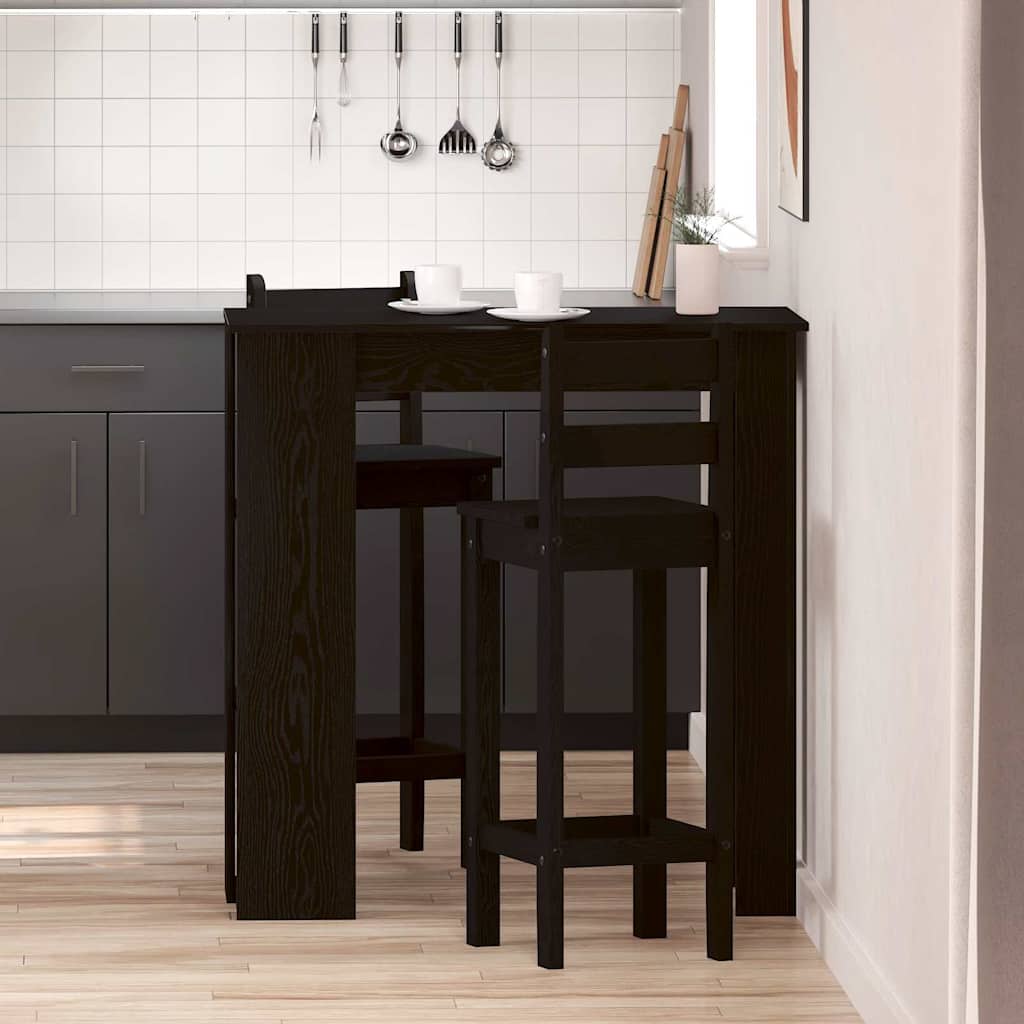 Bar Table 102 x 50 x 103,5 cm Engineered Wood Black Oak