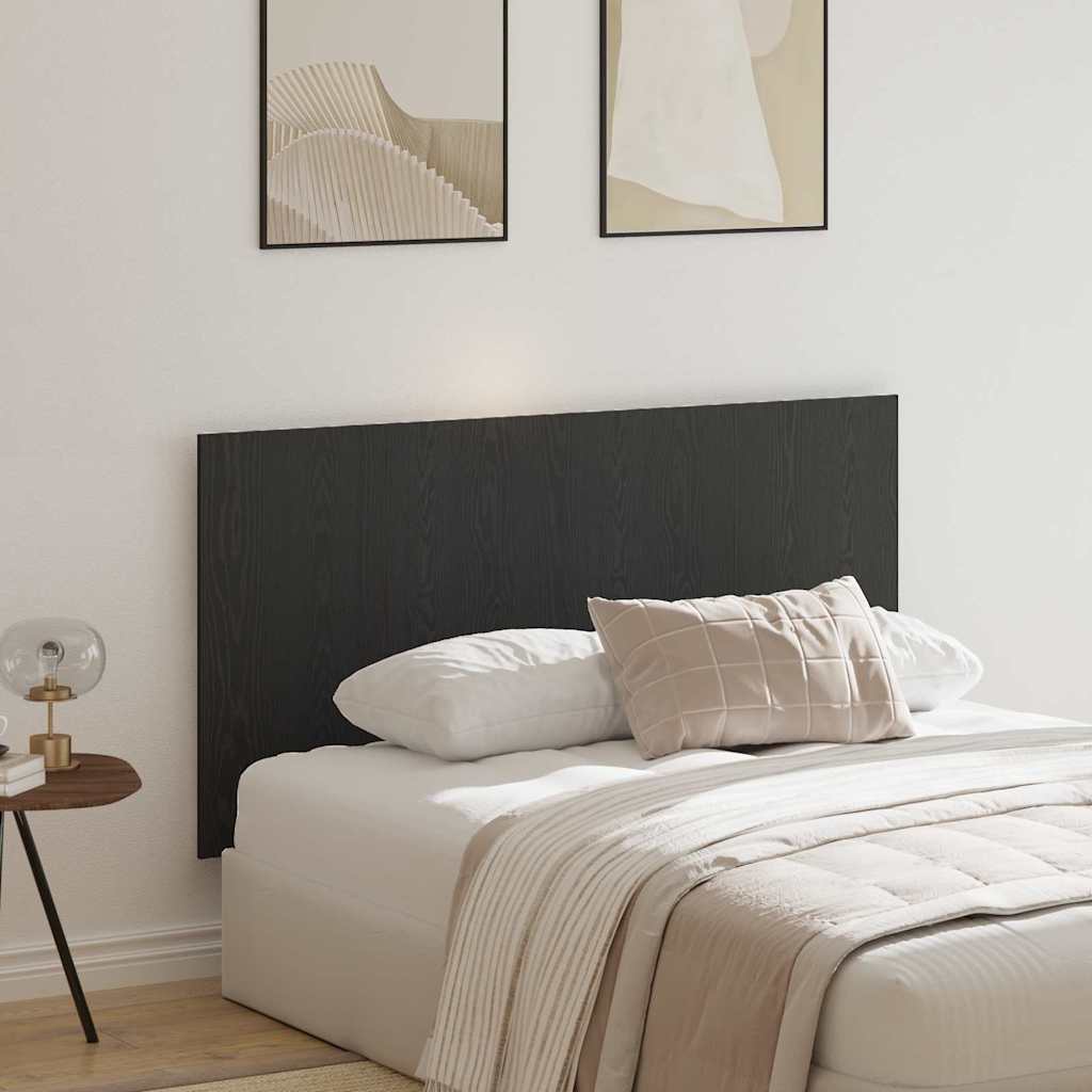 Bed Headboard Black Oak 160 x 1.5 x 80.5 cm Engineered Wood