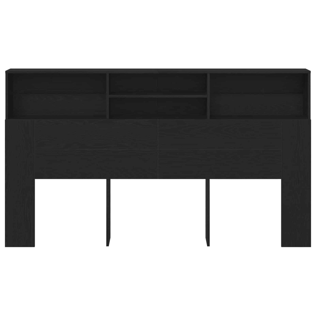 Headboard Cabinet Black Oak 180 x 19 x 103,5 cm Engineered Wood