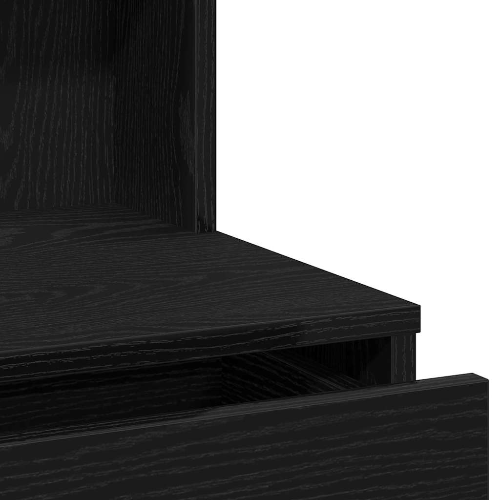 Dressing Table Black Oak 60 x 40 x 140 cm Engineered Wood