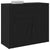 Sideboard with Drawer Black Oak 80 x 33 x 70 cm Engineered wood