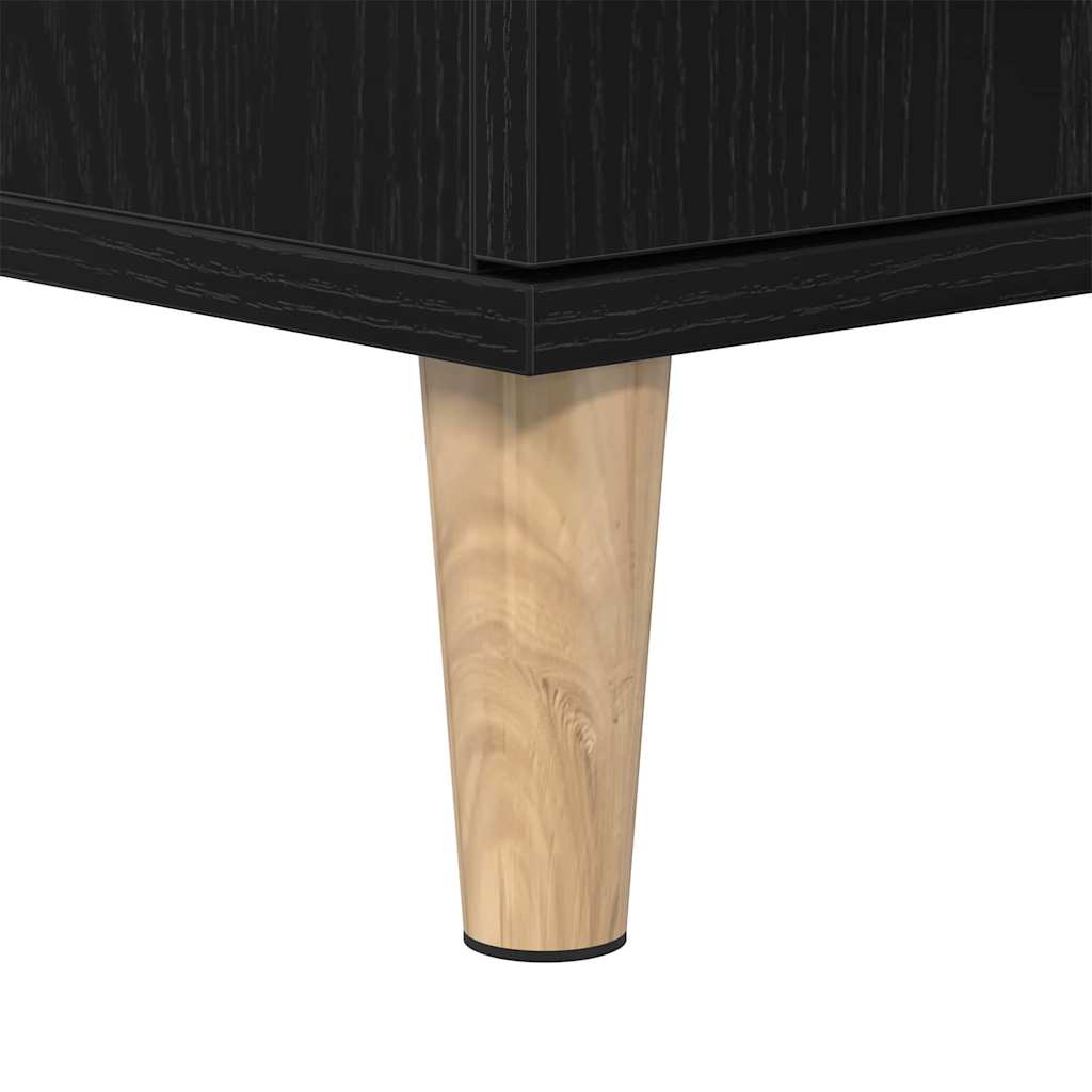 Bathroom Cabinet Black Oak 30 x 30 x 190 cm Engineered Wood