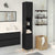Bathroom Cabinet Black oak 30 x 30 x 190 cm Engineered Wood