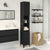 Bathroom Cabinet Black oak 30 x 30 x 190 cm Engineered Wood
