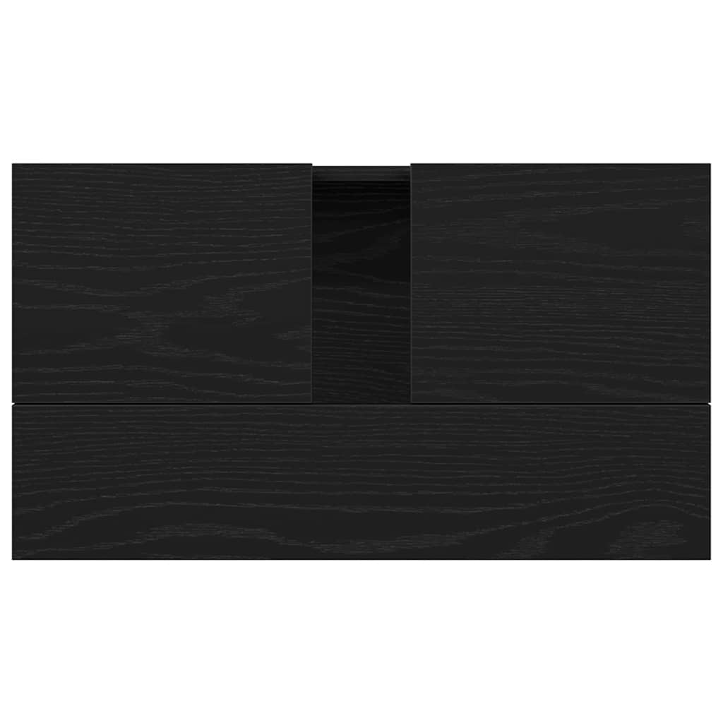 Bathroom Sink Cabinet Black Oak 58 x 33 x 60 cm Engineered Wood