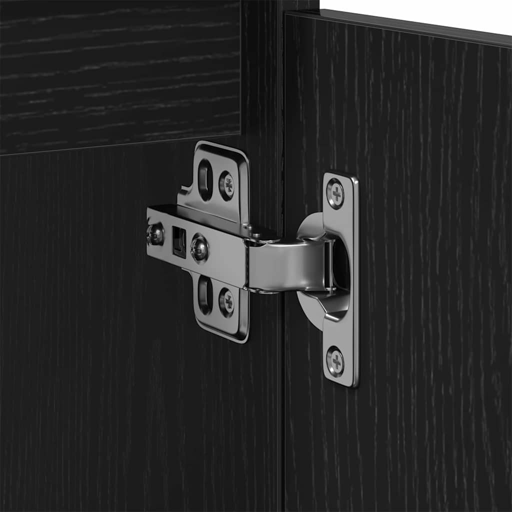 Bathroom Cabinet Black Oak 65 x 33 x 60 cm Engineered Wood