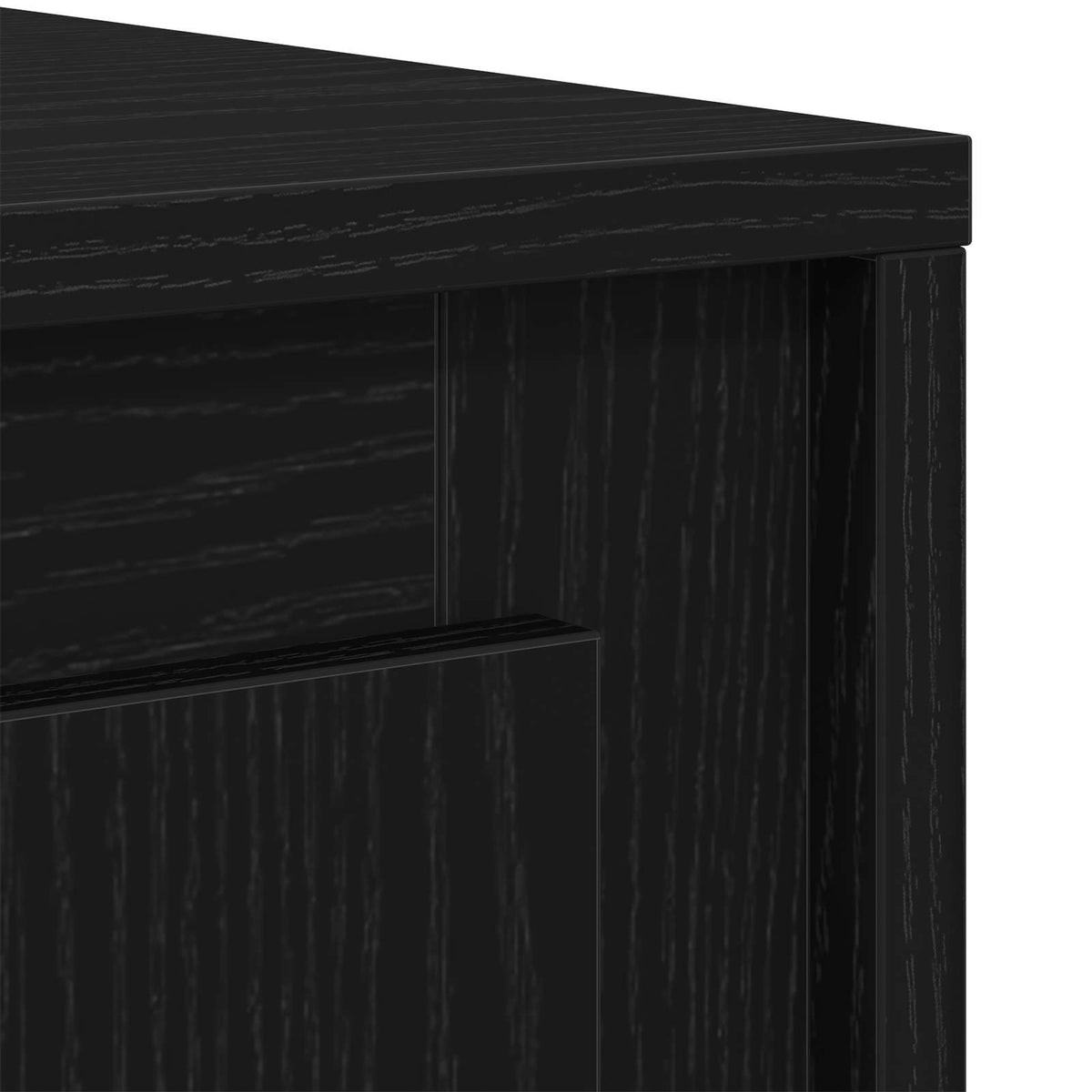 Sideboard Black Oak 102 x 35 x 55 cm Engineered Wood