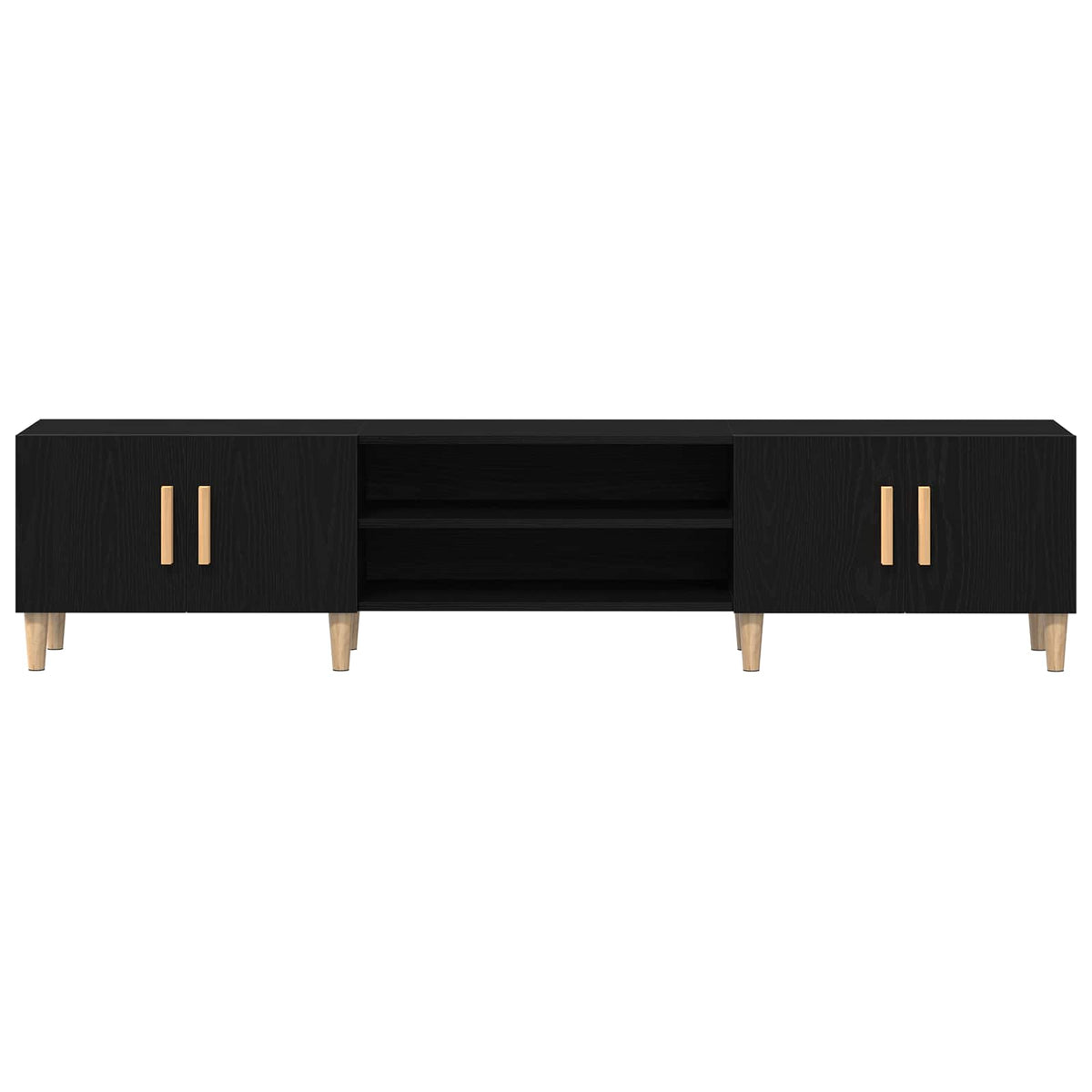 TV Cabinet 180 x 31,5 x 40 cm Black Oak Engineered Wood