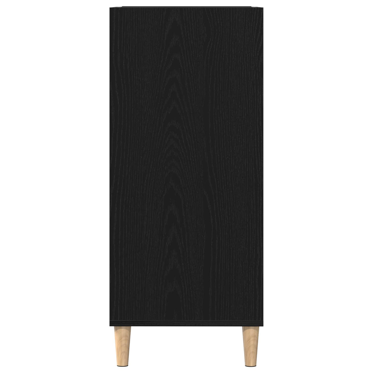 Record Cabinet Black Oak 84,5 x 38 x 89 cm Engineered Wood