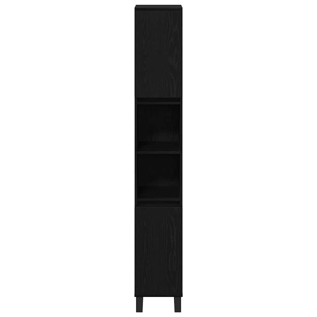 Bathroom Cabinet Black oak 30 x 30 x 190 cm Engineered Wood