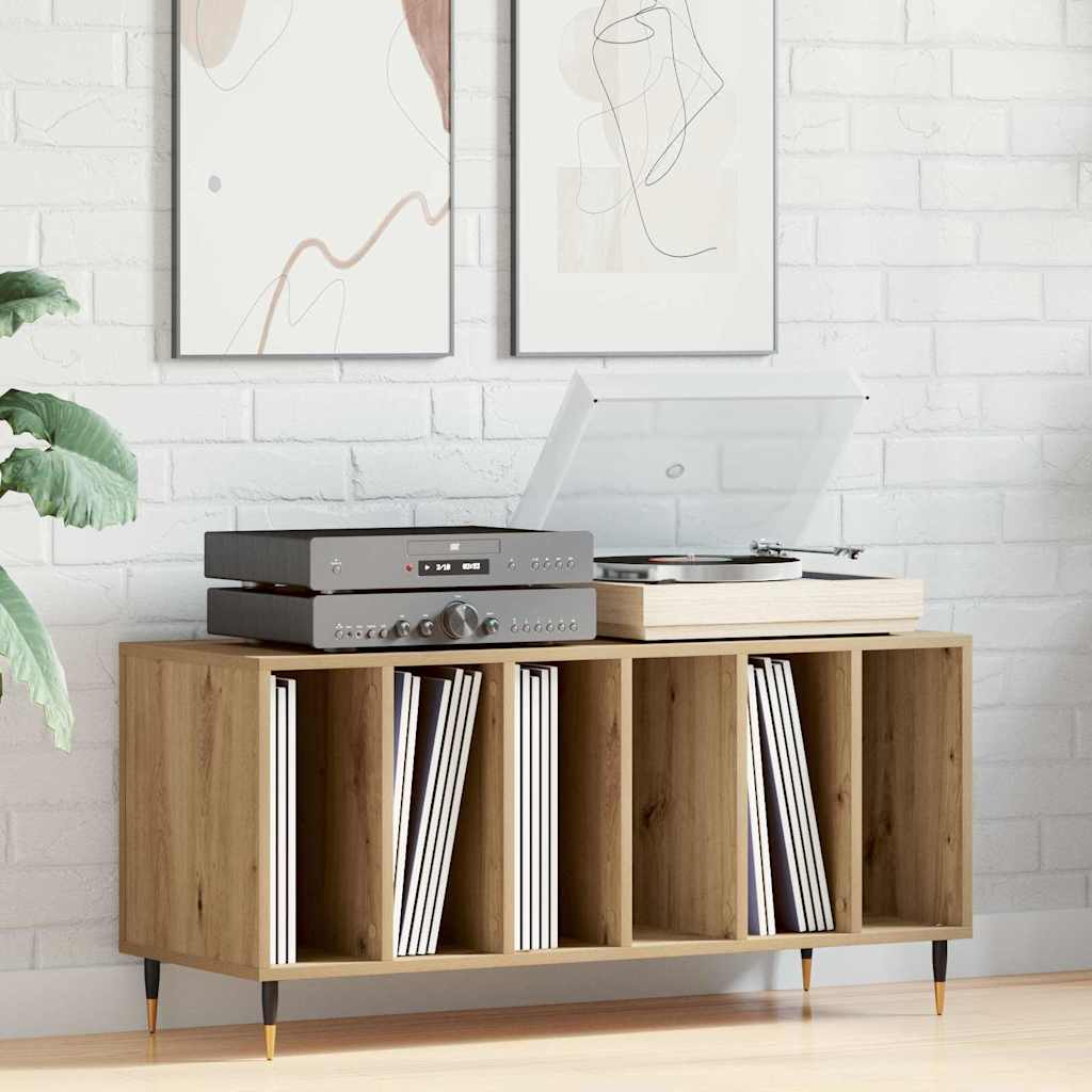Record Cabinet Artisan oak 100 x 38 x 48 cm Engineered Wood