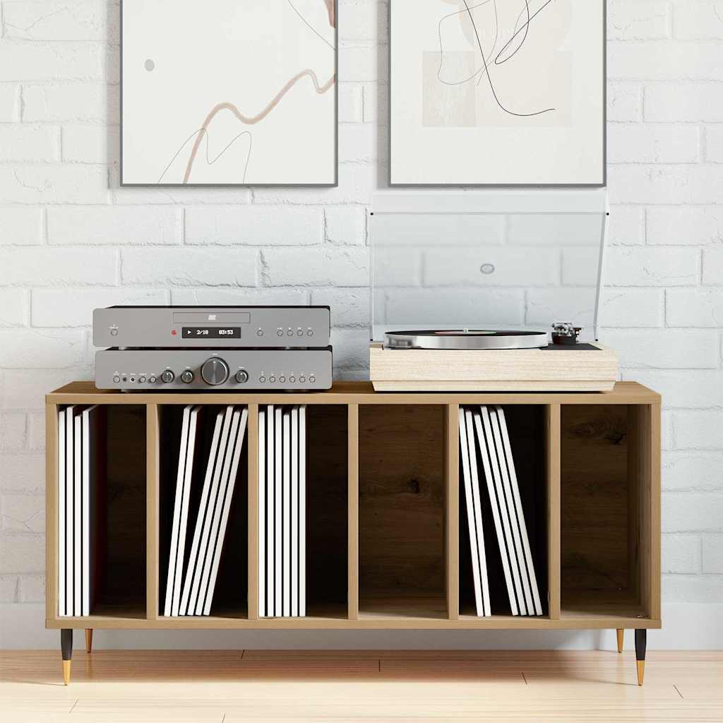Record Cabinet Artisan oak 100 x 38 x 48 cm Engineered Wood