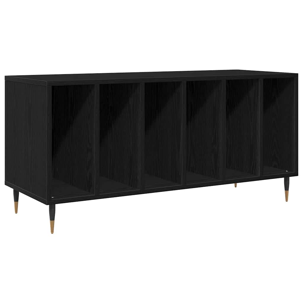 Record Cabinet Black Oak 100 x 38 x 48 cm Engineered Wood