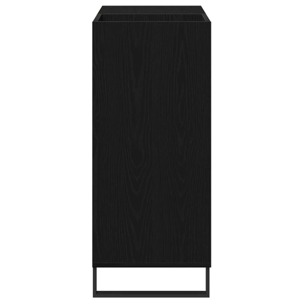Record Cabinet Black Oak 85 x 38 x 89 cm Engineered Wood