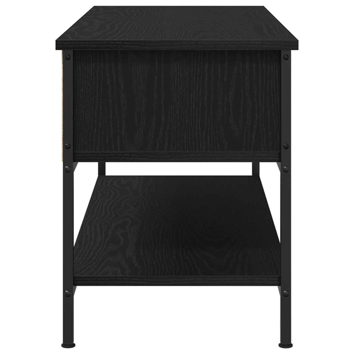 TV Cabinet Set 100 x 35 x 45 cm Black Oak Engineered Wood