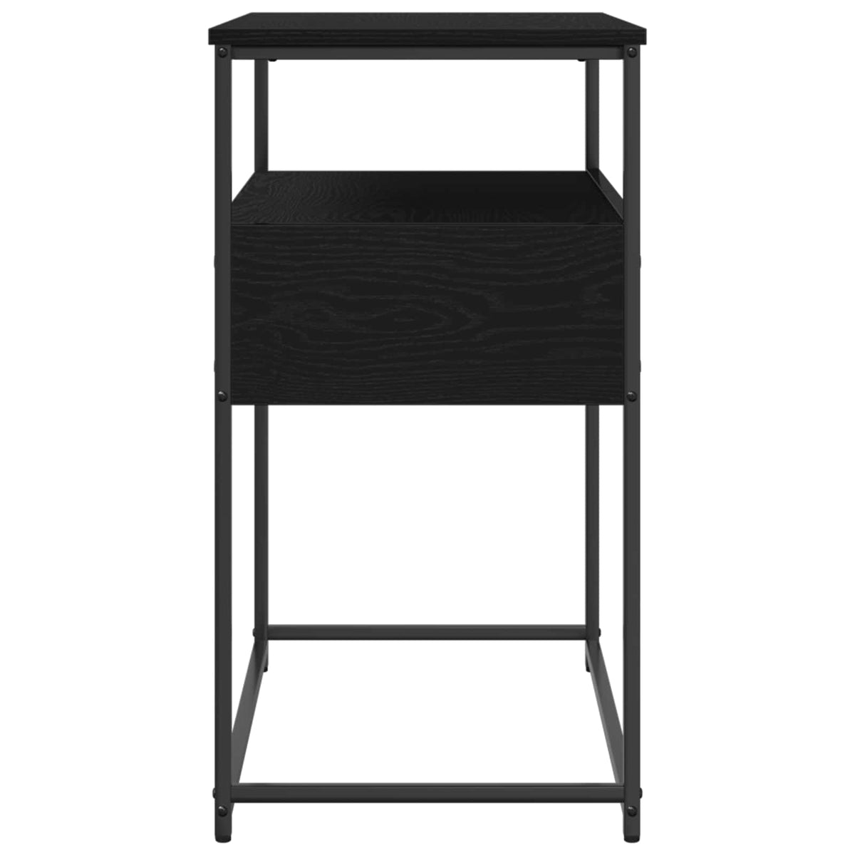 Console Table Black Oak 75 x 40 x 75 cm Engineered Wood