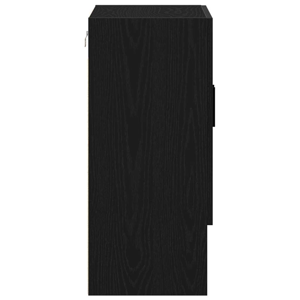 Wall-mounted Cabinet Black Oak 60 x 31 x 70 cm Engineered Wood