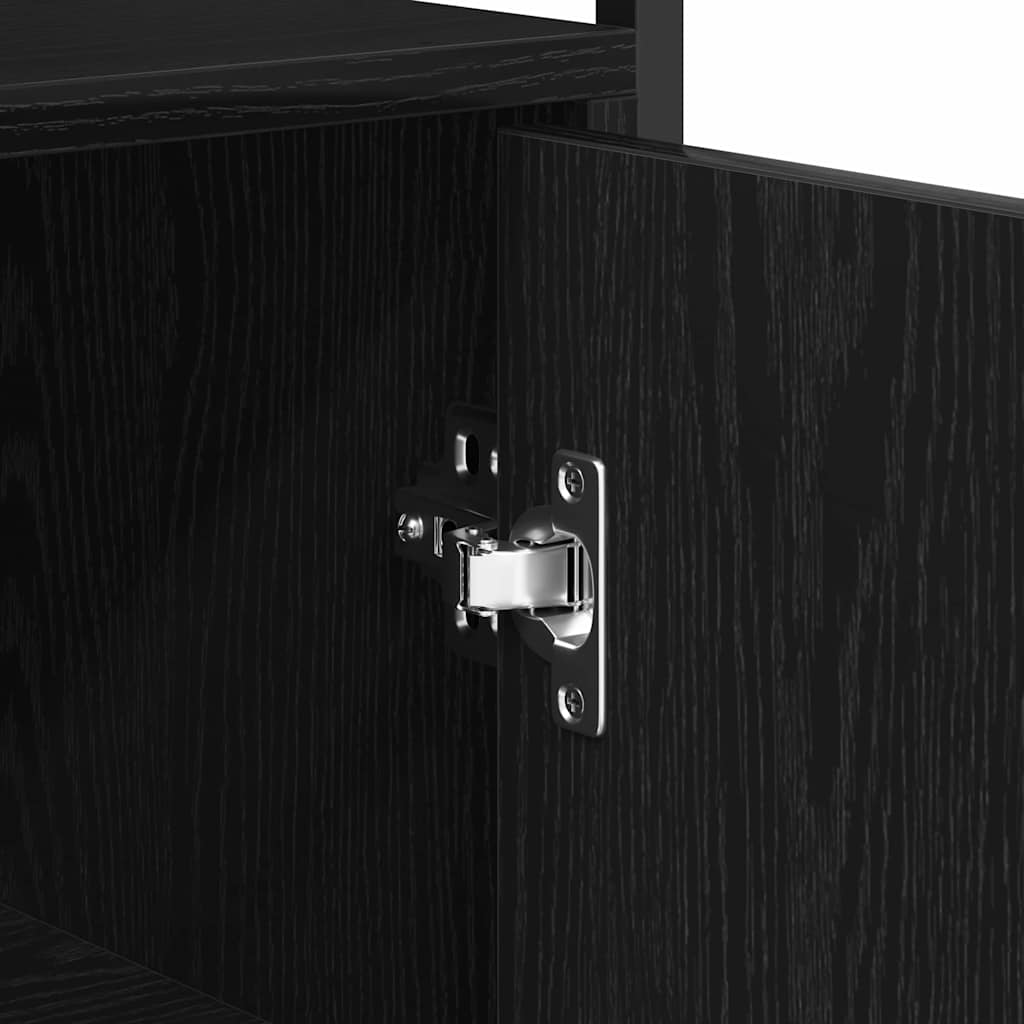 Sideboard Black oak 70 x 30 x 80 cm Engineered wood