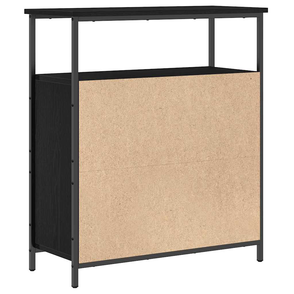 Sideboard Black oak 70 x 30 x 80 cm Engineered wood