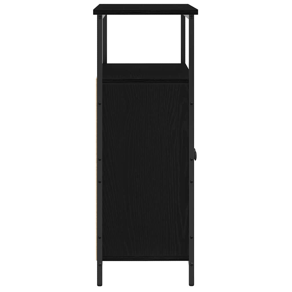 Sideboard Black oak 70 x 30 x 80 cm Engineered wood