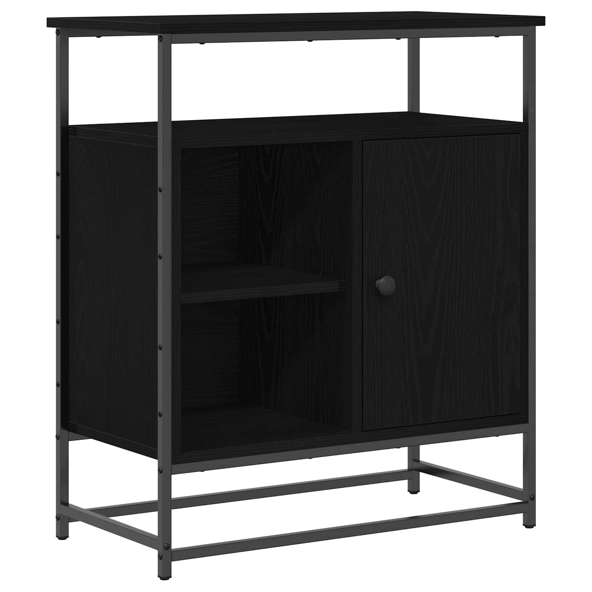 Sideboard Black Oak 69 x 35 x 80 cm Engineered Wood