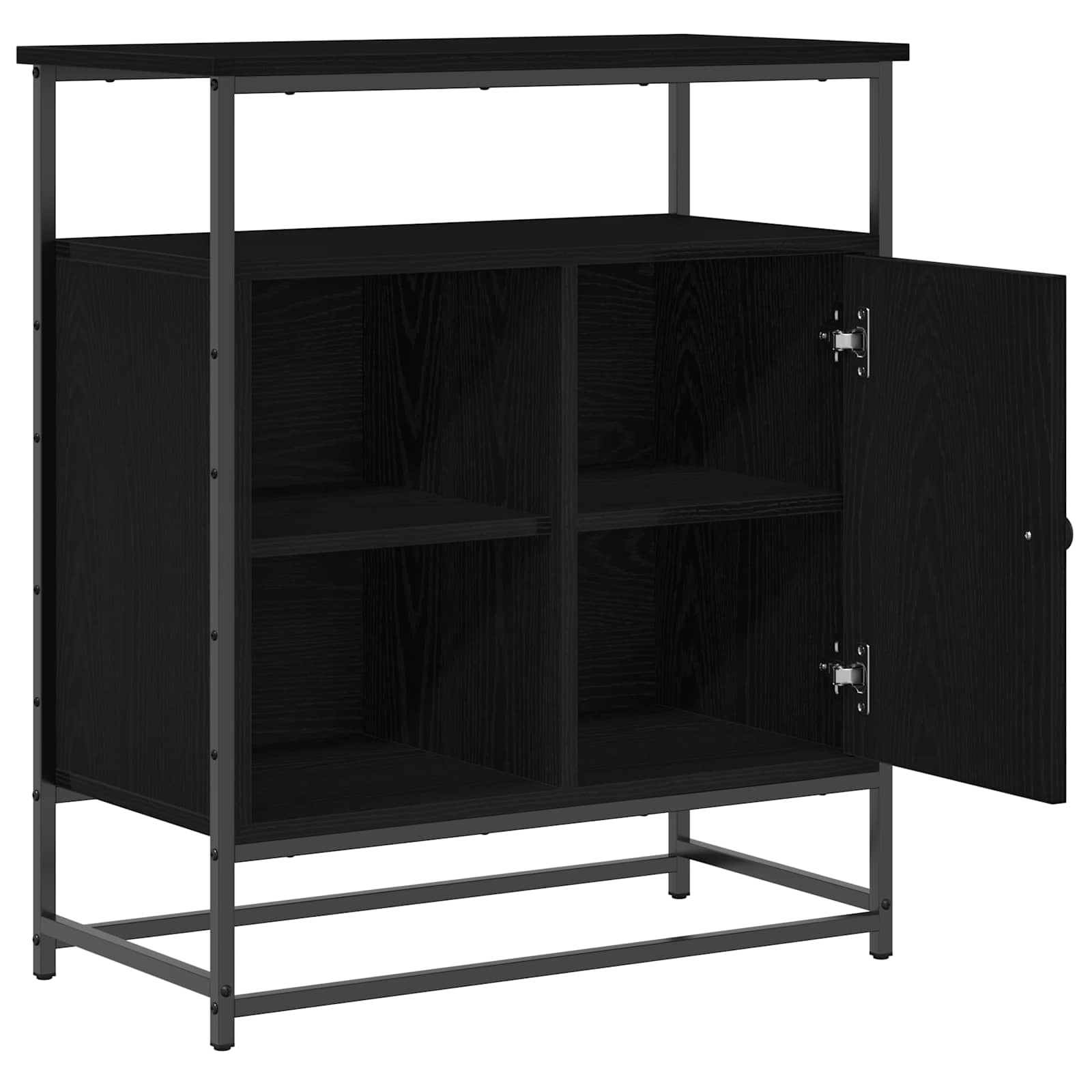 Sideboard Black Oak 69 x 35 x 80 cm Engineered Wood