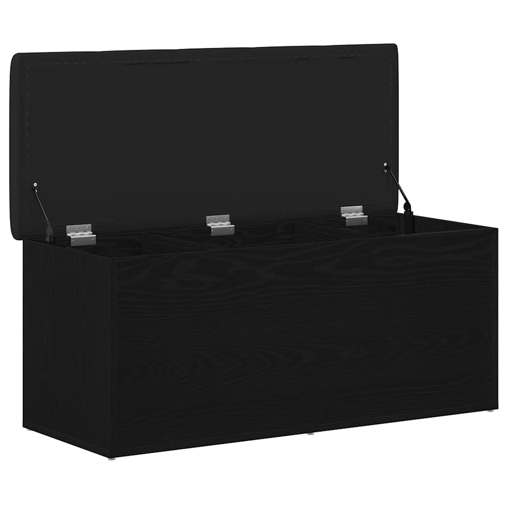 Storage Bench Black oak 102 x 42 x 45 cm Engineered Wood
