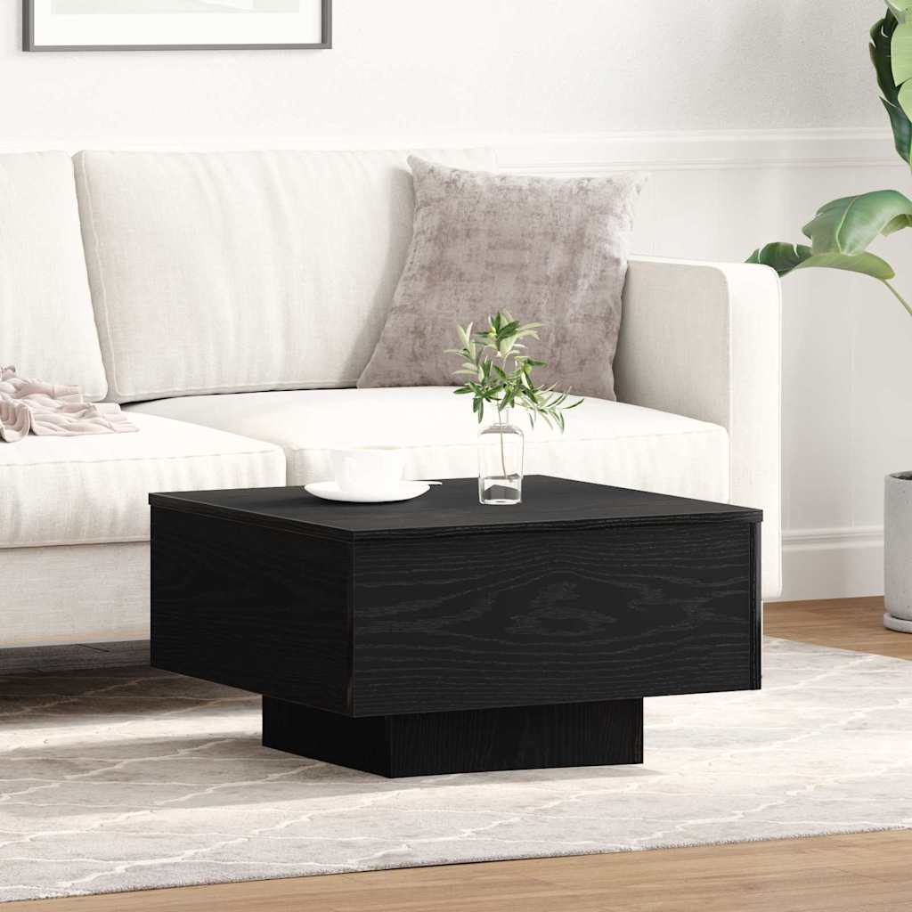 Coffee Table Black oak 55 x 55 x 31 cm Engineered wood