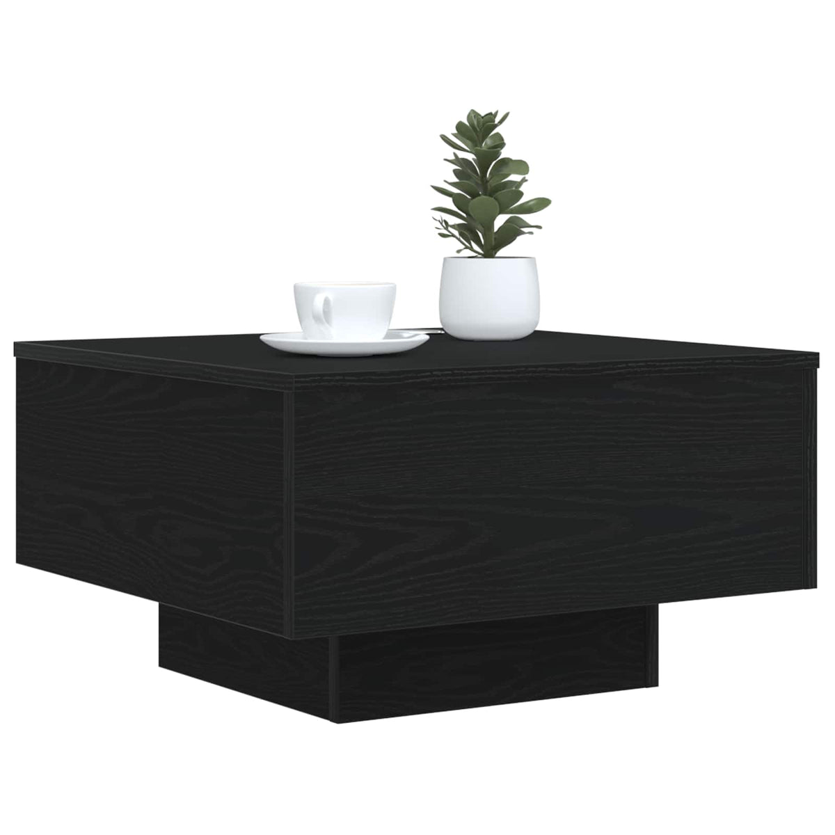 Coffee Table Black Oak 55 x 55 x 31 cm Engineered Wood